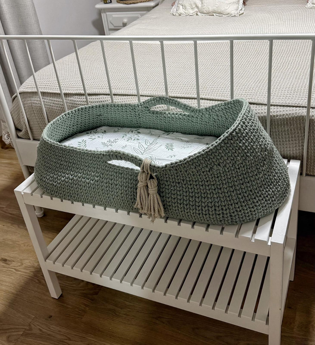 Moisés de macramé hecho a mano