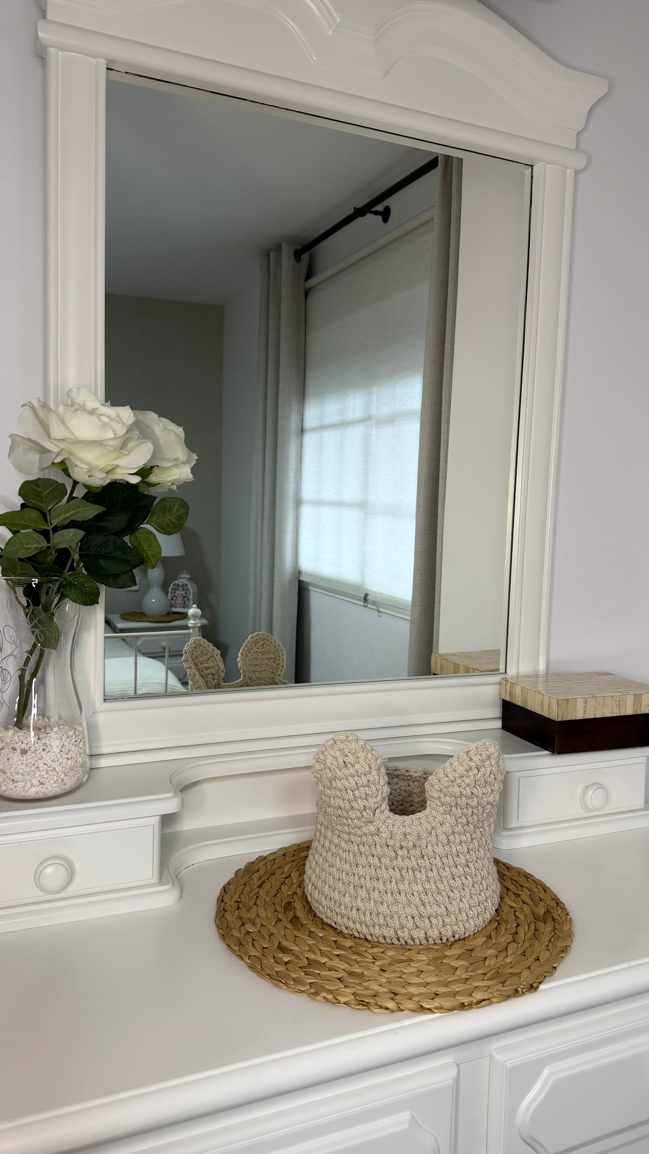 Cesta infantil de macramé hecho a mano