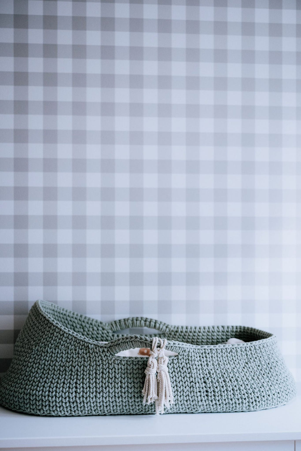 Moisés de macramé hecho a mano
